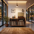 Minimalist Record Player Cabinet, solid wood, built to order