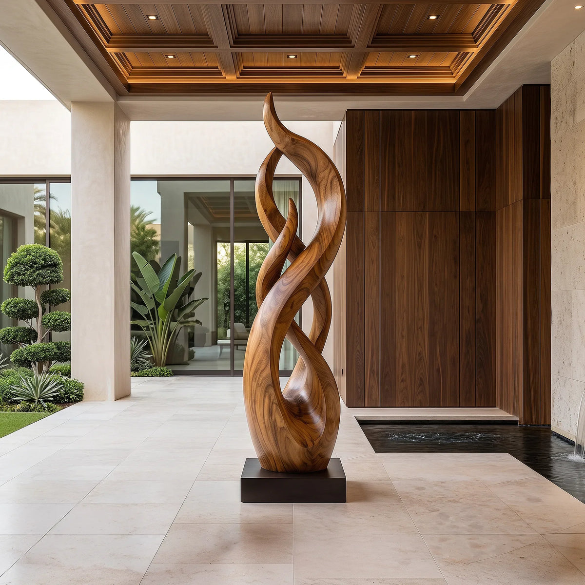 Rustic Abstract Sculpture, solid wood, built to order