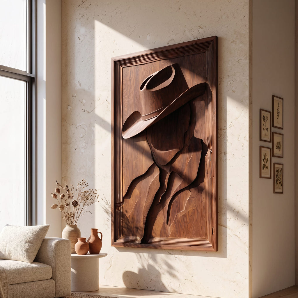 Contemporary Ranch Inspired Wall Art, solid wood, built to order