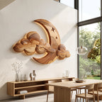 Japandi Carved Wood Wall Art, solid wood, built to order