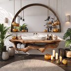 Live Edge Solid Bath Shelf