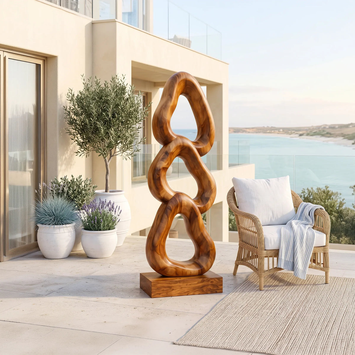 Abstract Wooden Sculpture, solid wood, built to order