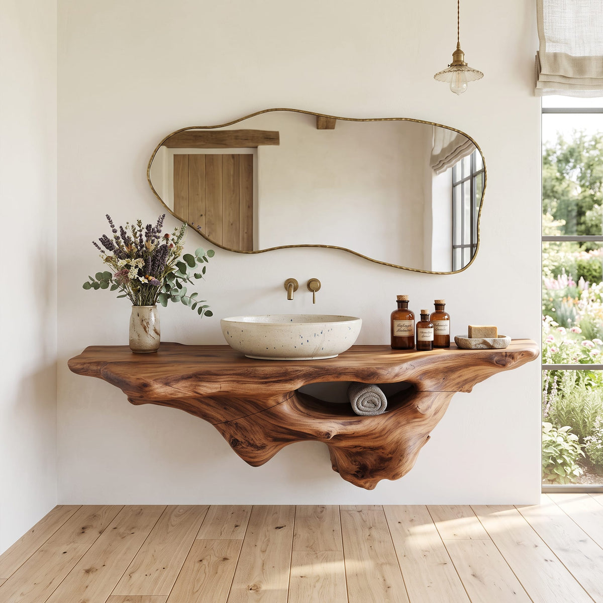 Farmhouse Bathroom Vanity for Renovation, solid wood, built to order