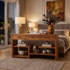 Mid Century Console Table Modern Bedroom, solid wood, built to order
