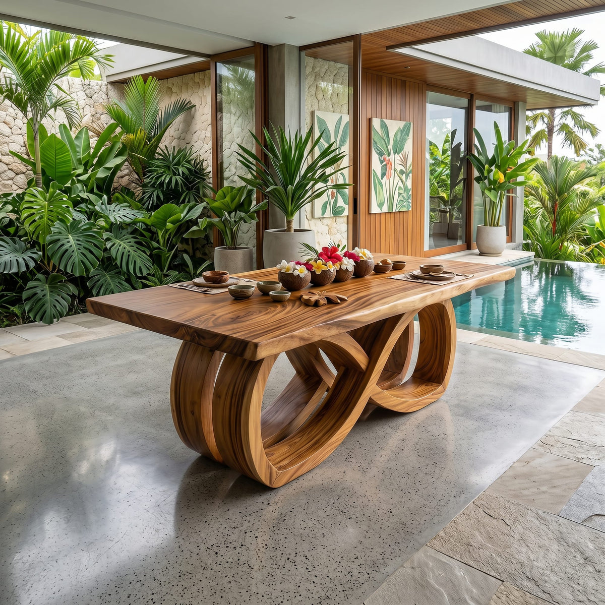 Solid Entertaining Dining Table