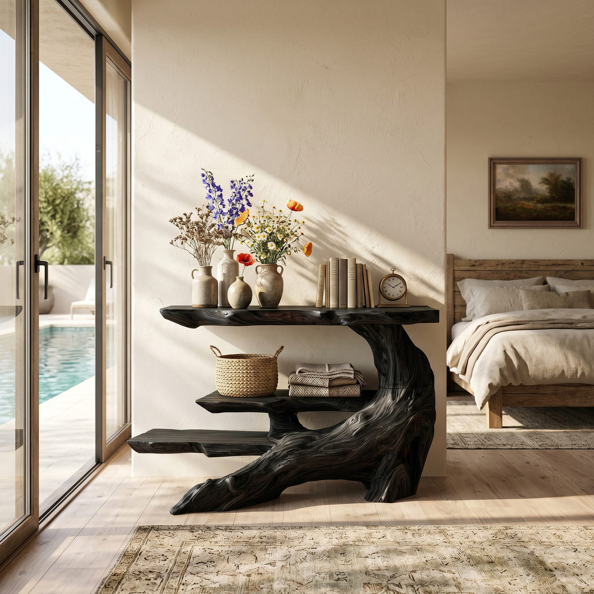 Black Coffee Console Table