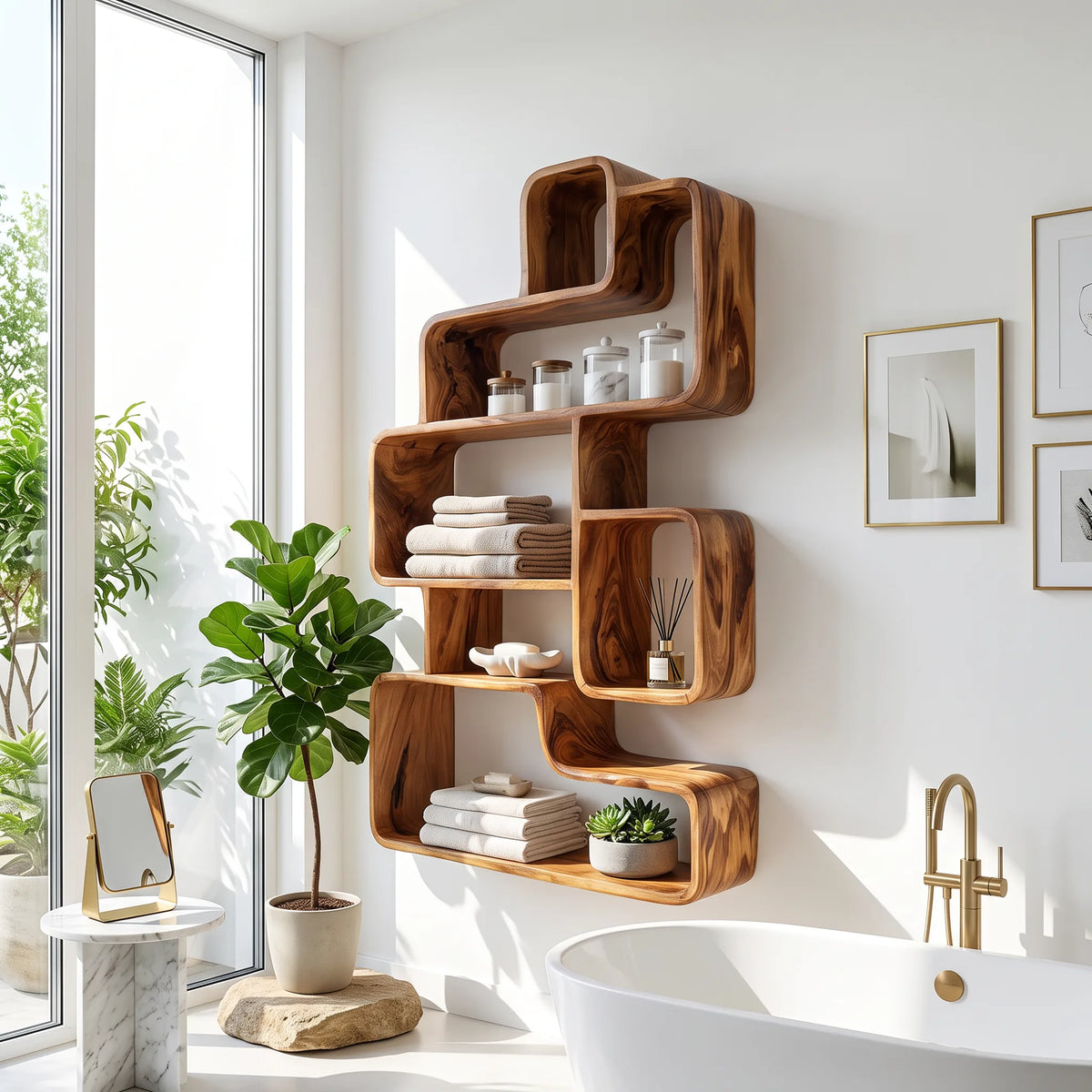 Farmhouse Wall Mounted Shelves, solid wood, built to order