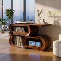 Contemporary Solid Turntable Record Stand
