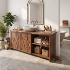 Handcrafted Bathroom Vanity Wellness Suite, solid wood, built to order