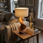 Organic Ambient Lamp, solid wood, built to order
