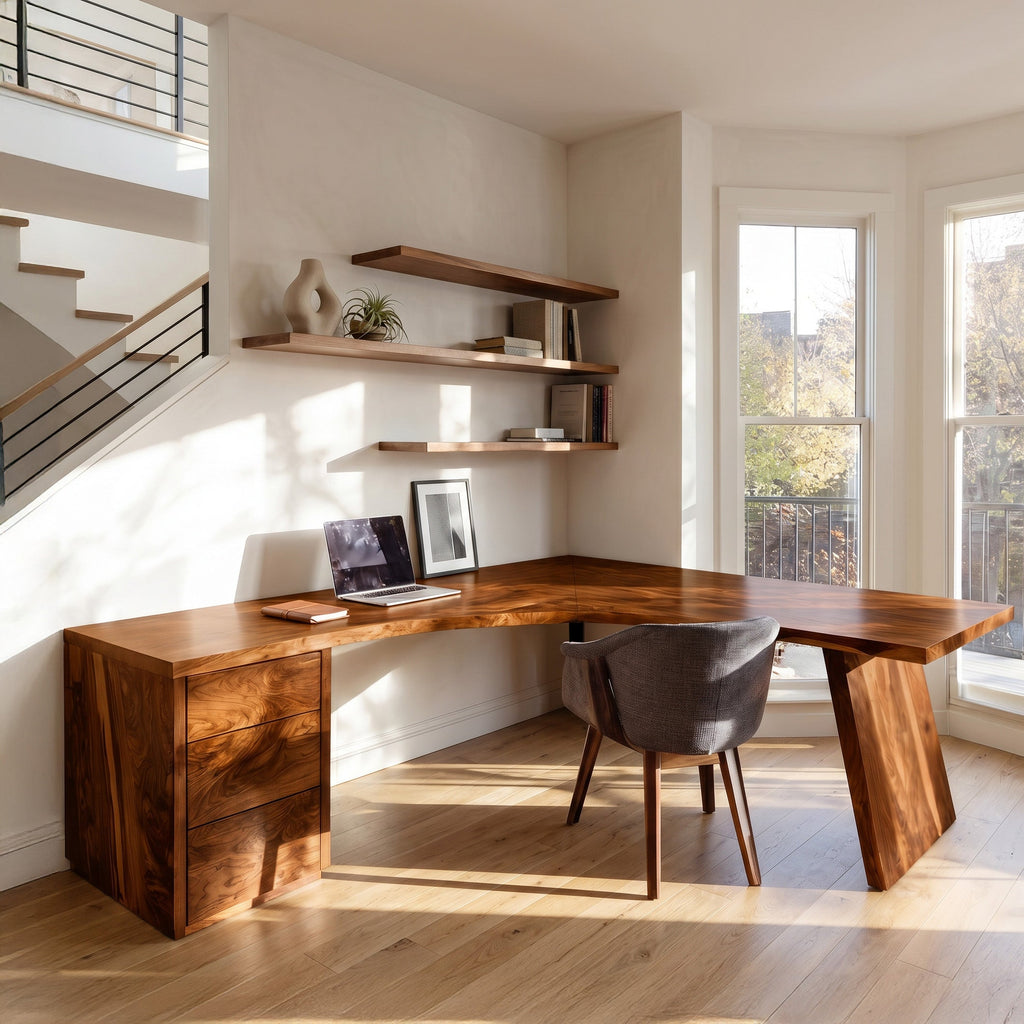 L-shaped Bright Desk