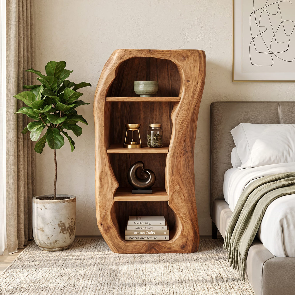 Solid Storage Drawer Nightstand