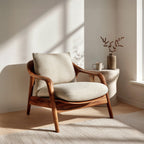 Organic Sculptural Armchair, solid wood, built to order
