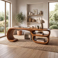 Contemporary Freeform Executive Desk Home Office Studio, solid wood, built to order