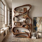 Contemporary Reading Shelf for Peaceful Reading Corner, solid wood, built to order