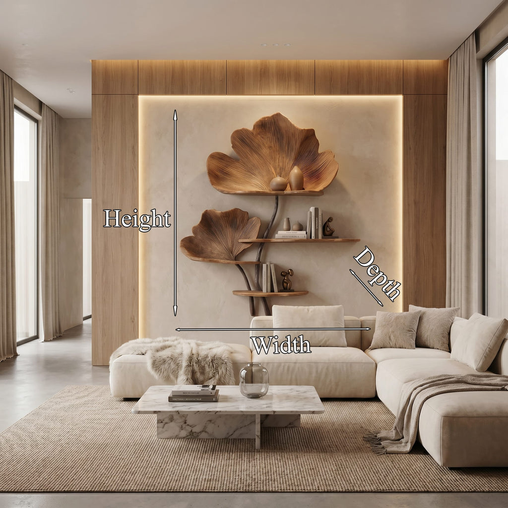 Organic Shape Floating Wall Shelf