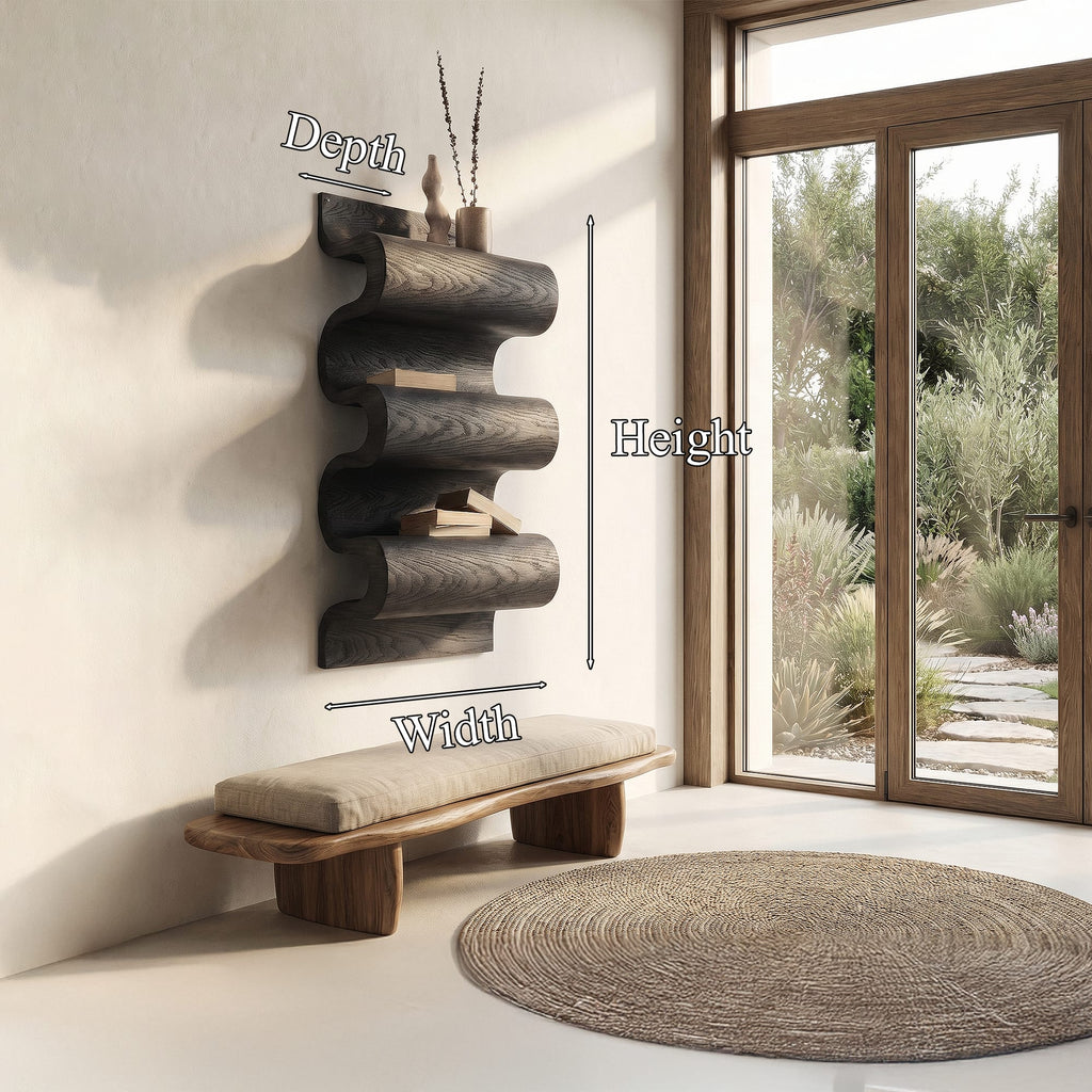 Sculptural Wave Bookshelf