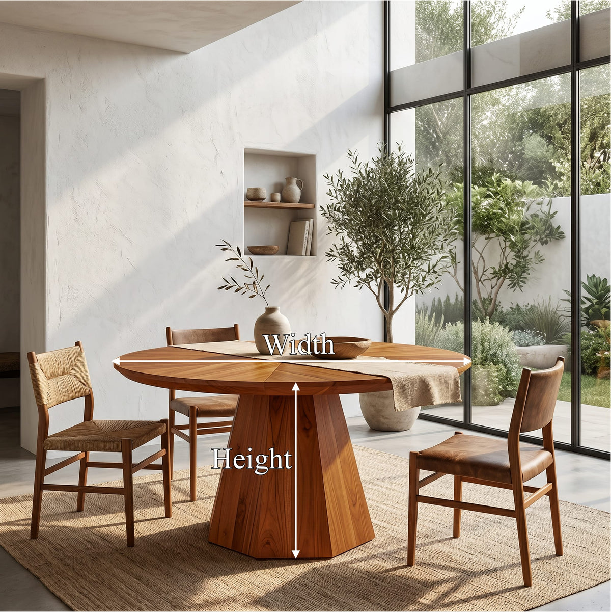 Tapered Mid Century Dining Table