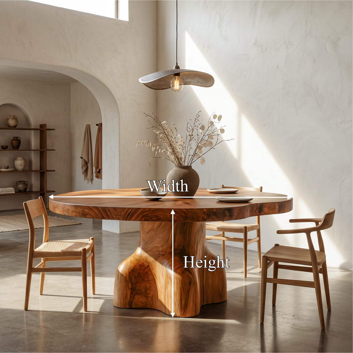 Pedestal Mid Century Dining Table