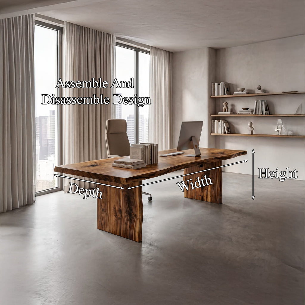 Live Edge Solid Executive Desk