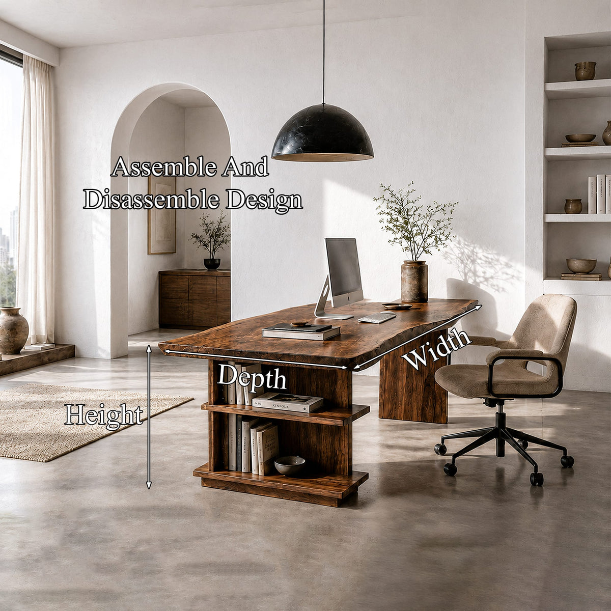 Built-in Solid Desk