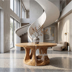Sculptural Dual Console Table