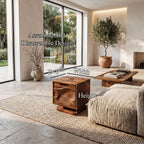 Solid Open Storage Nightstand