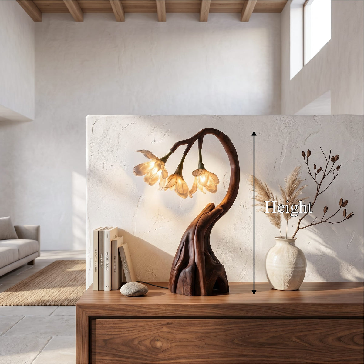 Sculptural Light Nightstand