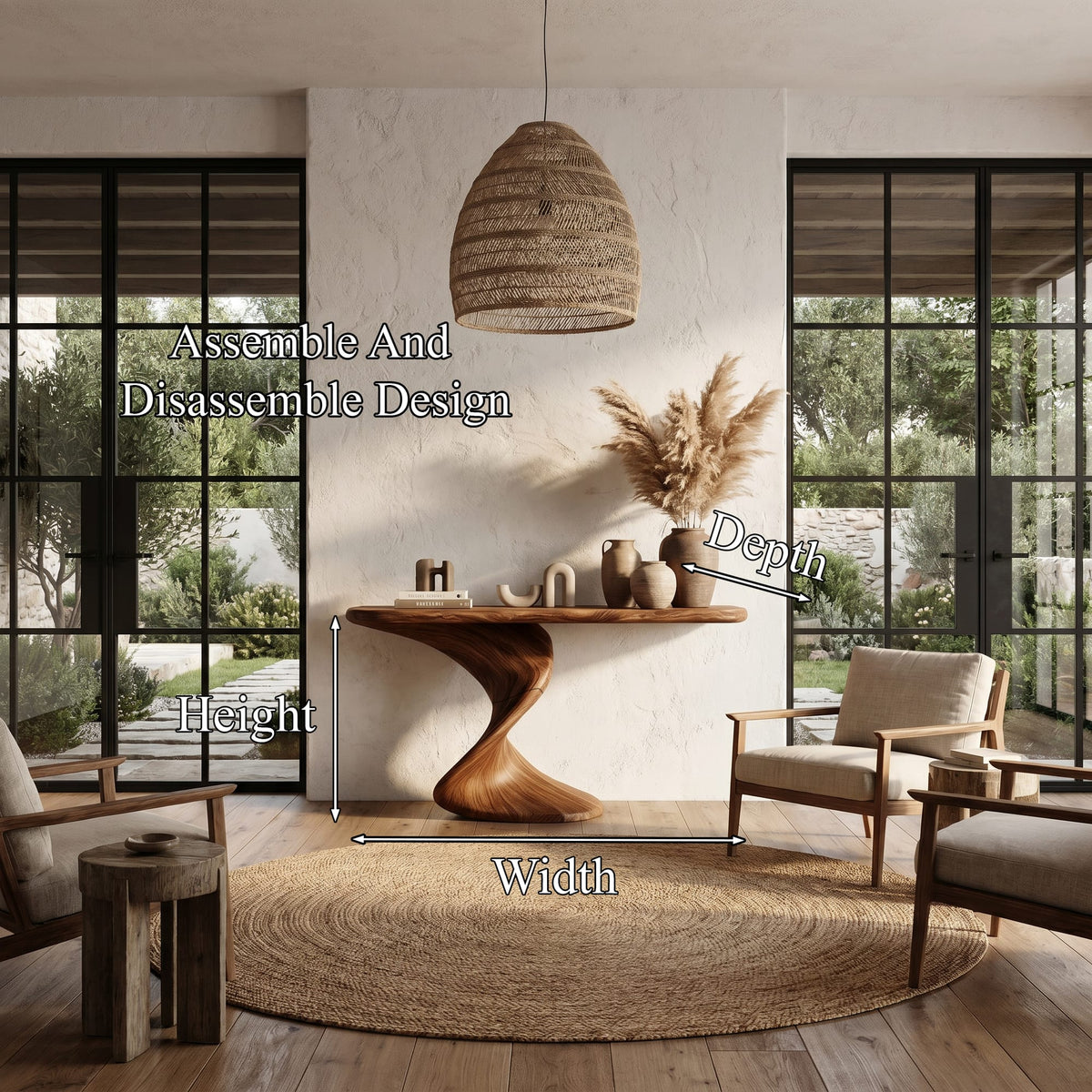 Twisted Solid Console Table
