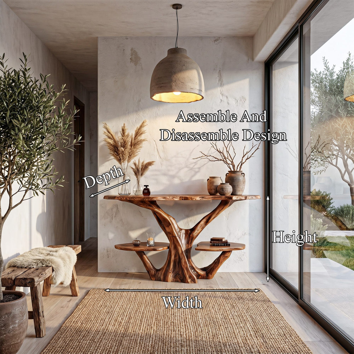Organic Shaped Console Table