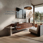 Sculptural Curved Media TV Cabinet
