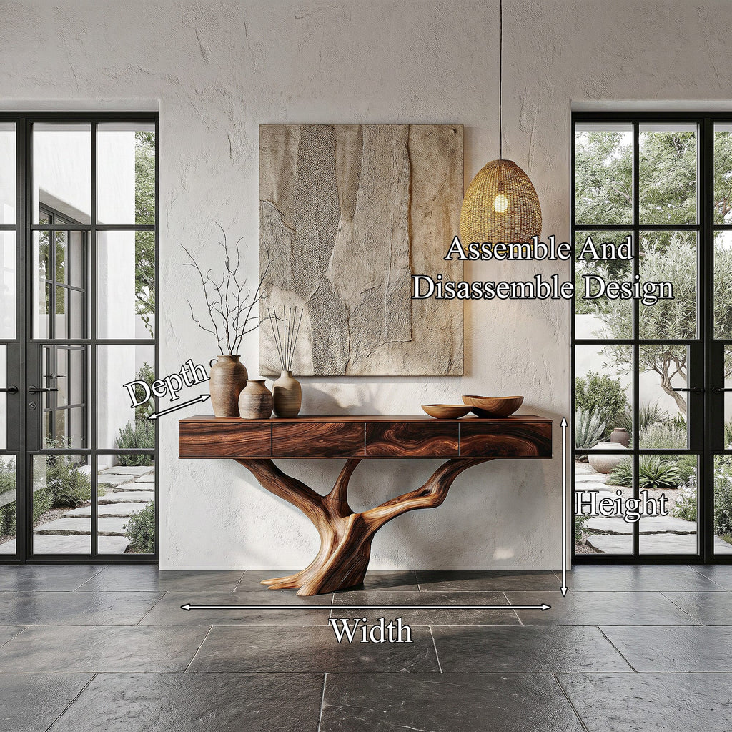 Live Edge Sofa Console Table