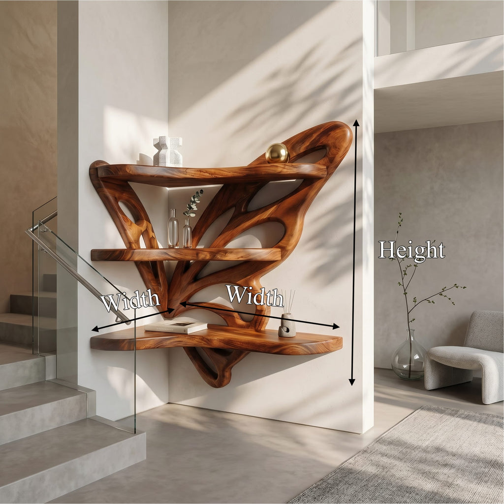 Butterfly Live Edge Floating Shelf