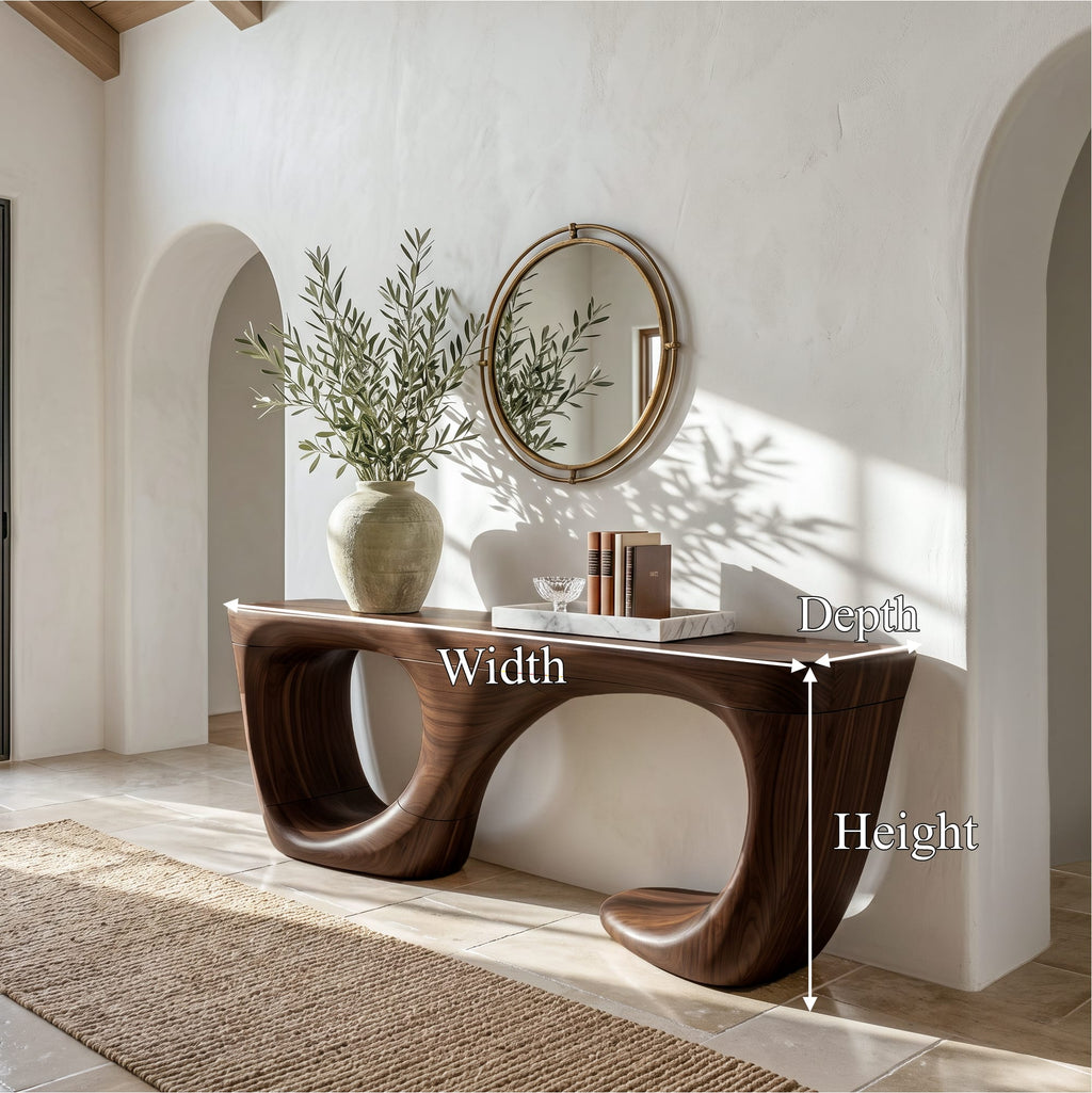 Curved Structure Console Table
