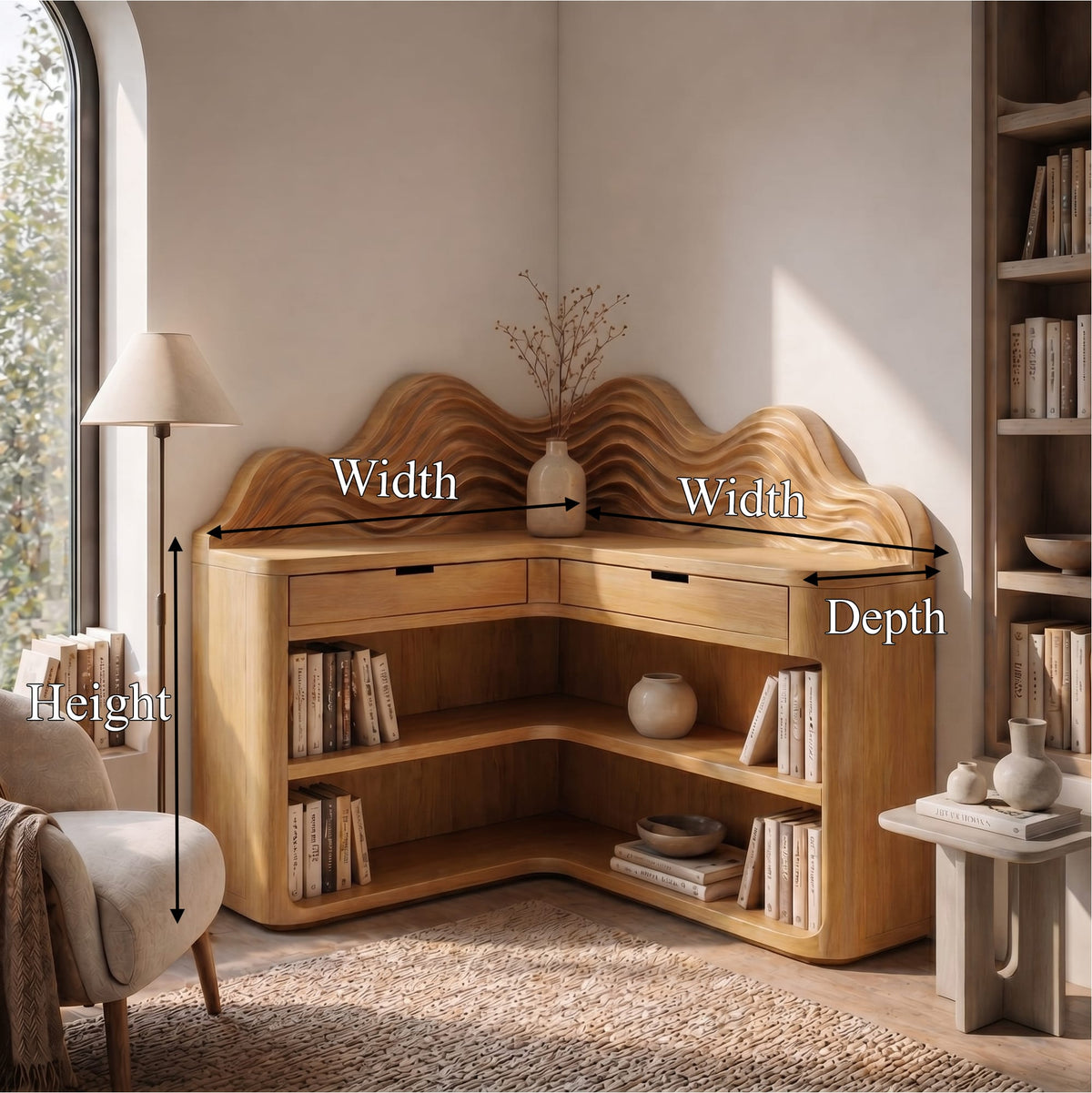 Wave Solid Bookshelf