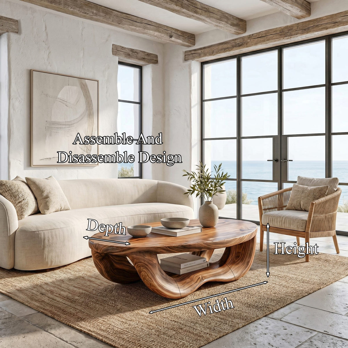 Organic Curved Lounge Coffee Table