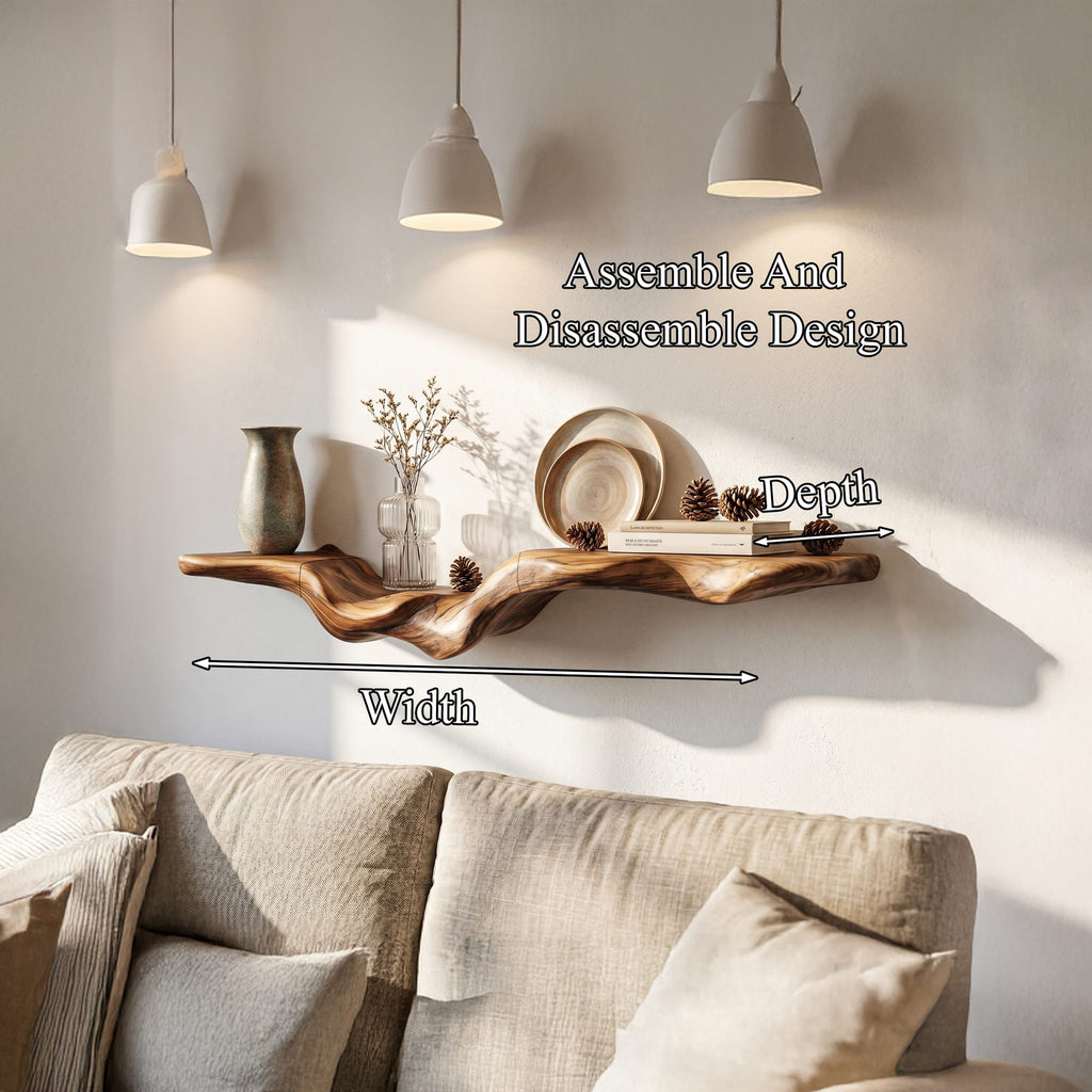 Flowing Form Floating Shelf