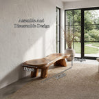 Rustic Bench Tree Slab Design, solid wood, built to order