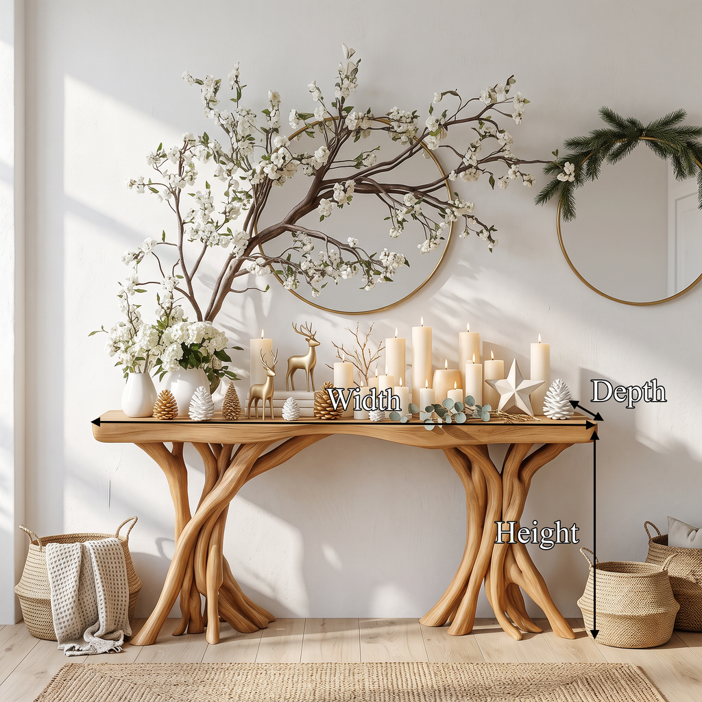 Driftwood Console Table Organic Wood Art Gift, solid wood, built to order, view 8