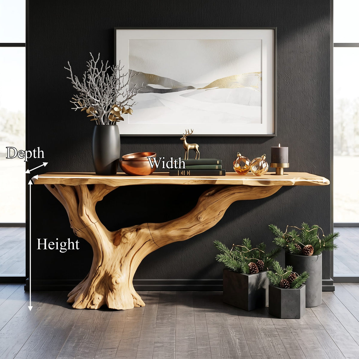 Console Table Solid Entryway Gift, solid wood, built to order