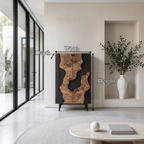 Organic Modern Display Storage Cabinet, solid wood, built to order, view 8