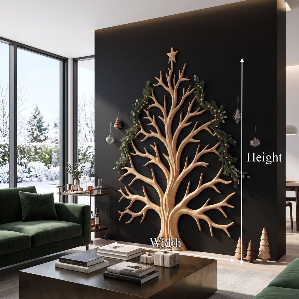 Contemporary Wall Decor with Tree Silhouette, solid wood, built to order