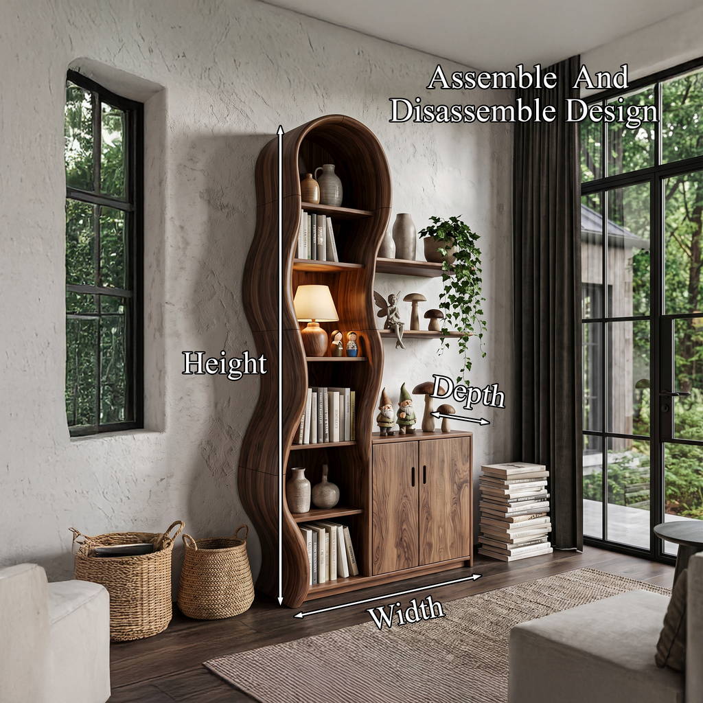 Contemporary Display Cabinet with Sculptural Branch Frame, solid wood, built to order, view 8