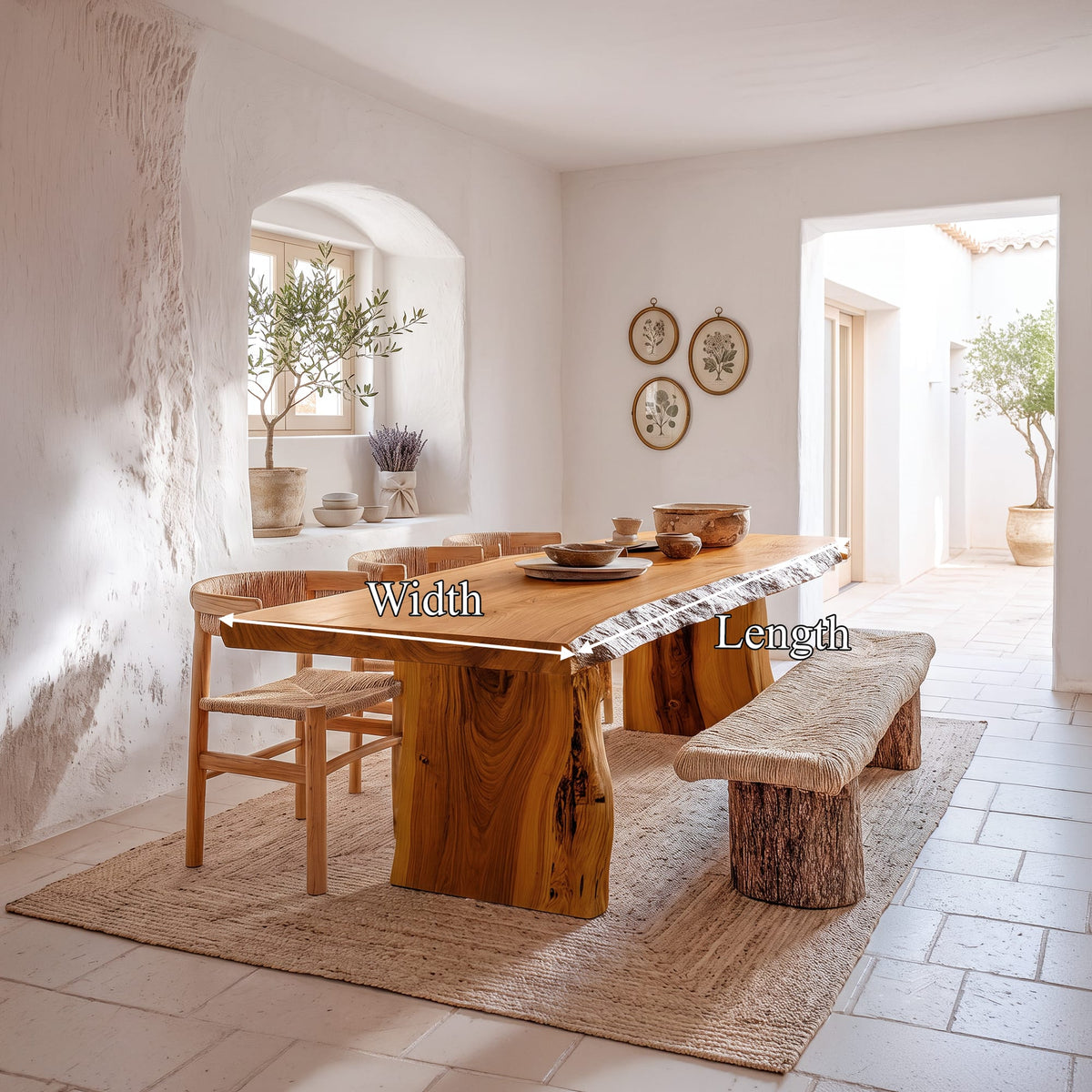 Dining Table Walnut Wood Live Edge Gift, solid wood, built to order