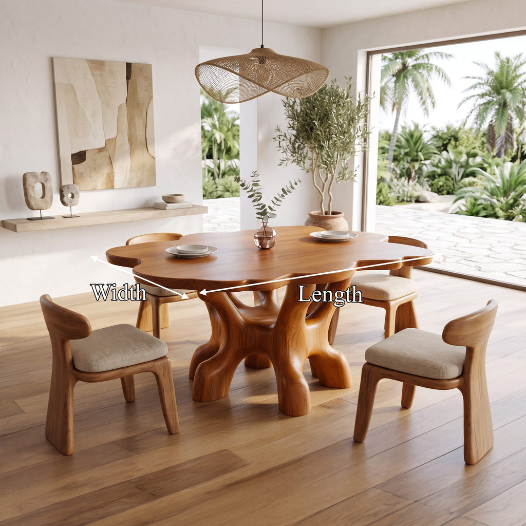 Sculptural Live Edge Kitchen Dining Table