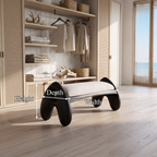 Minimalist Accent Bench with Angled a Legs, solid wood, built to order, view 8