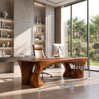 Sculptural Trestle Desk