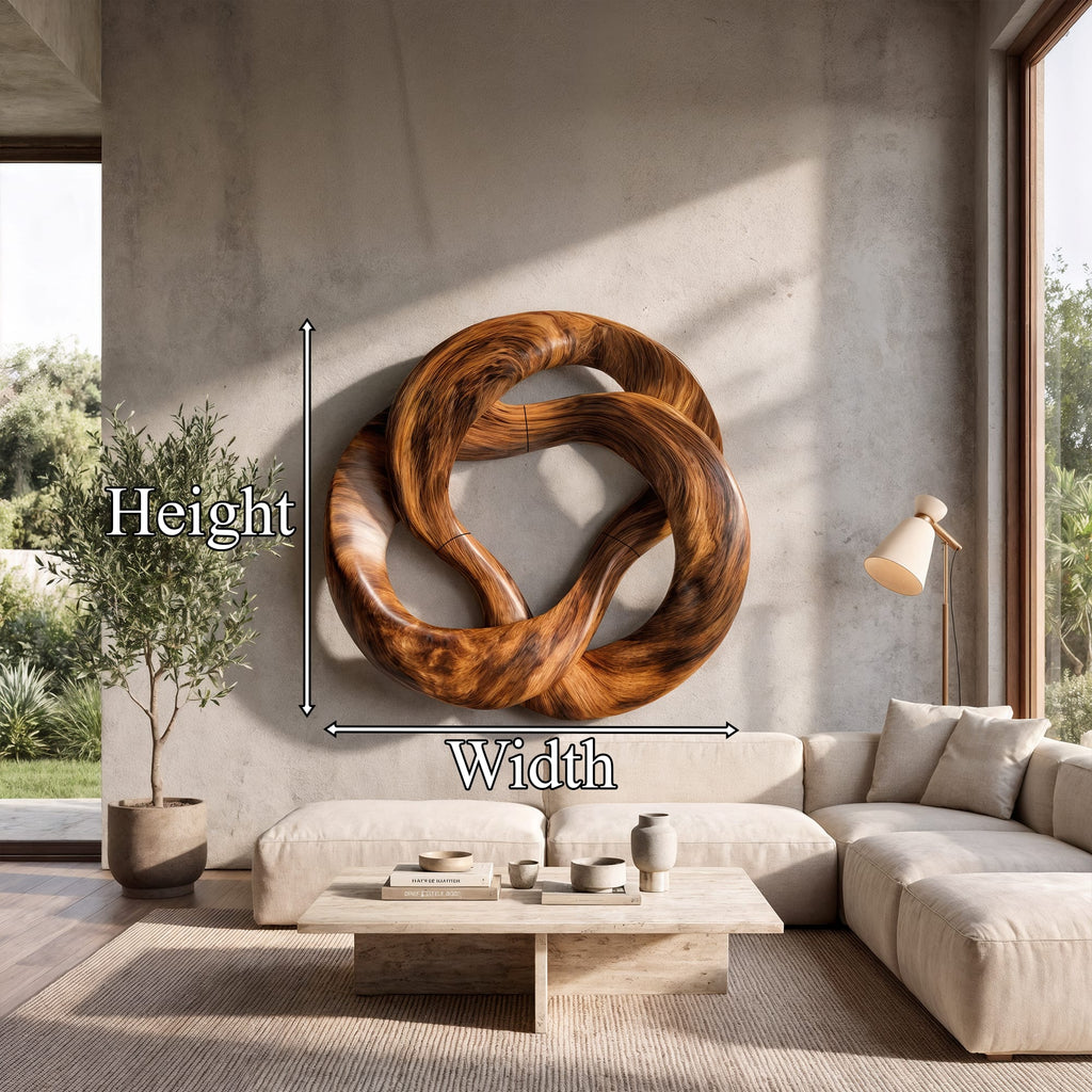 Mid Century Swirl Wall Art, solid wood, built to order