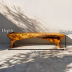 Live Edge Minimal Bench
