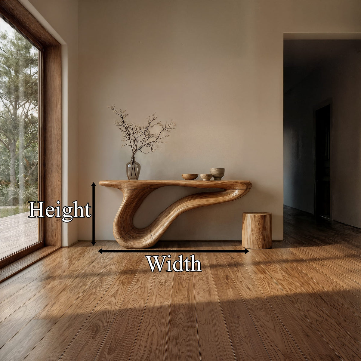 Organic Sculptural Artistic Console Table